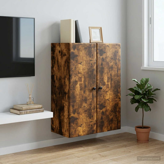 Nástěnná Skříň Kouřový Dub 66 X 34,5 X 90 Cm Kompozitní Dřevo