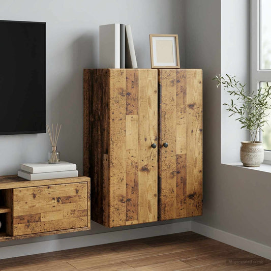 Nástěnná Skříň Staré Dřevo 66 X 34,5 X 90 Cm Kompozitní Dřevo