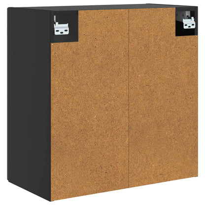 Nástěnná Skříň Černá 59 X 31 X 60 Cm Kompozitní Dřevo