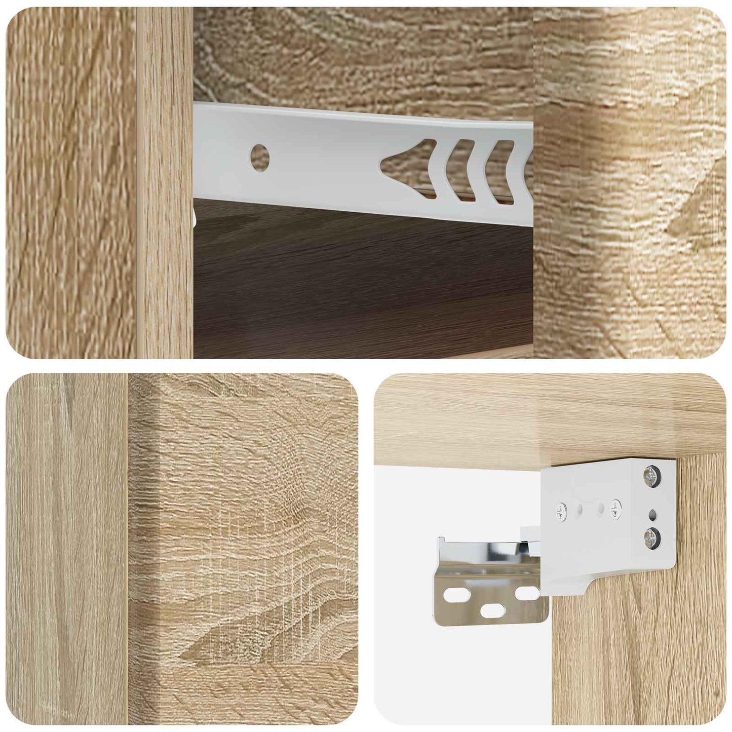 Nástěnný Noční Stolek 2 Pcs Dub Sonoma 34,5 X 33 X 20 Cm