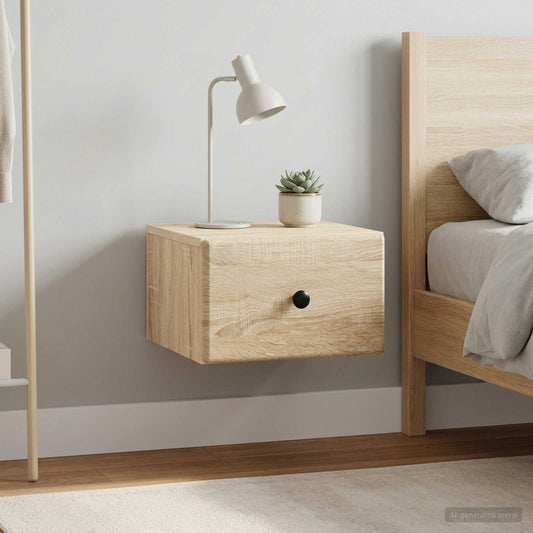 Nástěnný Noční Stolek 2 Pcs Dub Sonoma 34,5 X 33 X 20 Cm