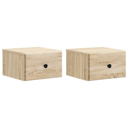 Nástěnný Noční Stolek 2 Pcs Dub Sonoma 34,5 X 33 X 20 Cm