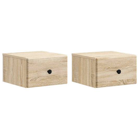 Nástěnný Noční Stolek 2 Pcs Dub Sonoma 34,5 X 33 X 20 Cm