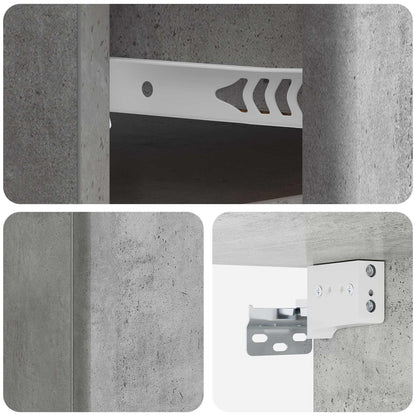Nástěnný Noční Stolek 2 Pcs Betonově Šedá 34,5 X 33 X 20 Cm