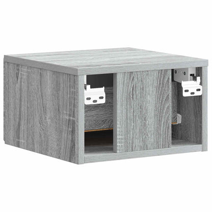 Nástěnný Noční Stolek 2 Pcs Šedá Sonoma 34,5 X 33 X 20 Cm