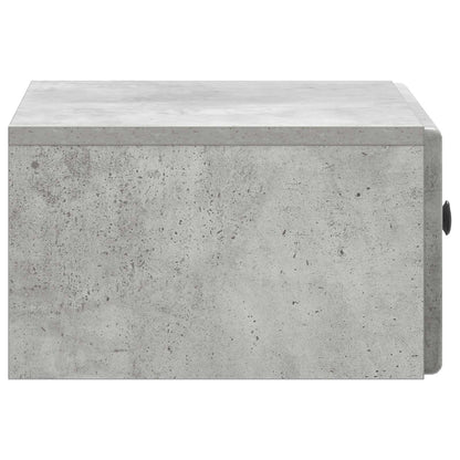 Nástěnný Noční Stolek 2 Pcs Betonově Šedá 49 X 34,5 X 20 Cm