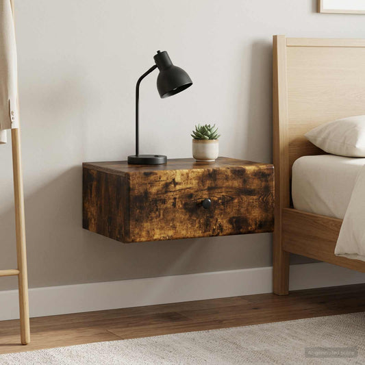 Nástěnný Noční Stolek 2 Pcs Kouřový Dub 49 X 34,5 X 20 Cm