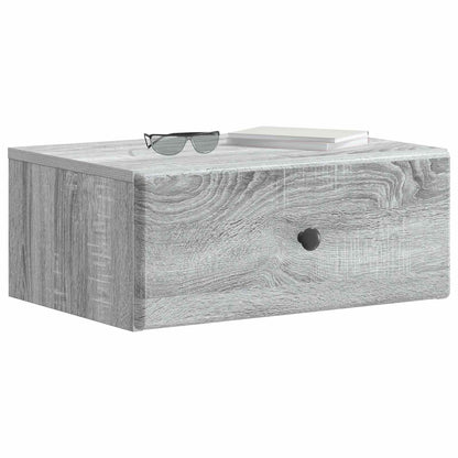 Nástěnný Noční Stolek 2 Pcs Šedá Sonoma 49 X 34,5 X 20 Cm