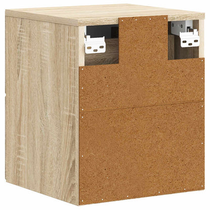 Nástěnný Noční Stolek 2 Pcs Dub Sonoma 34,5 X 33 X 40 Cm