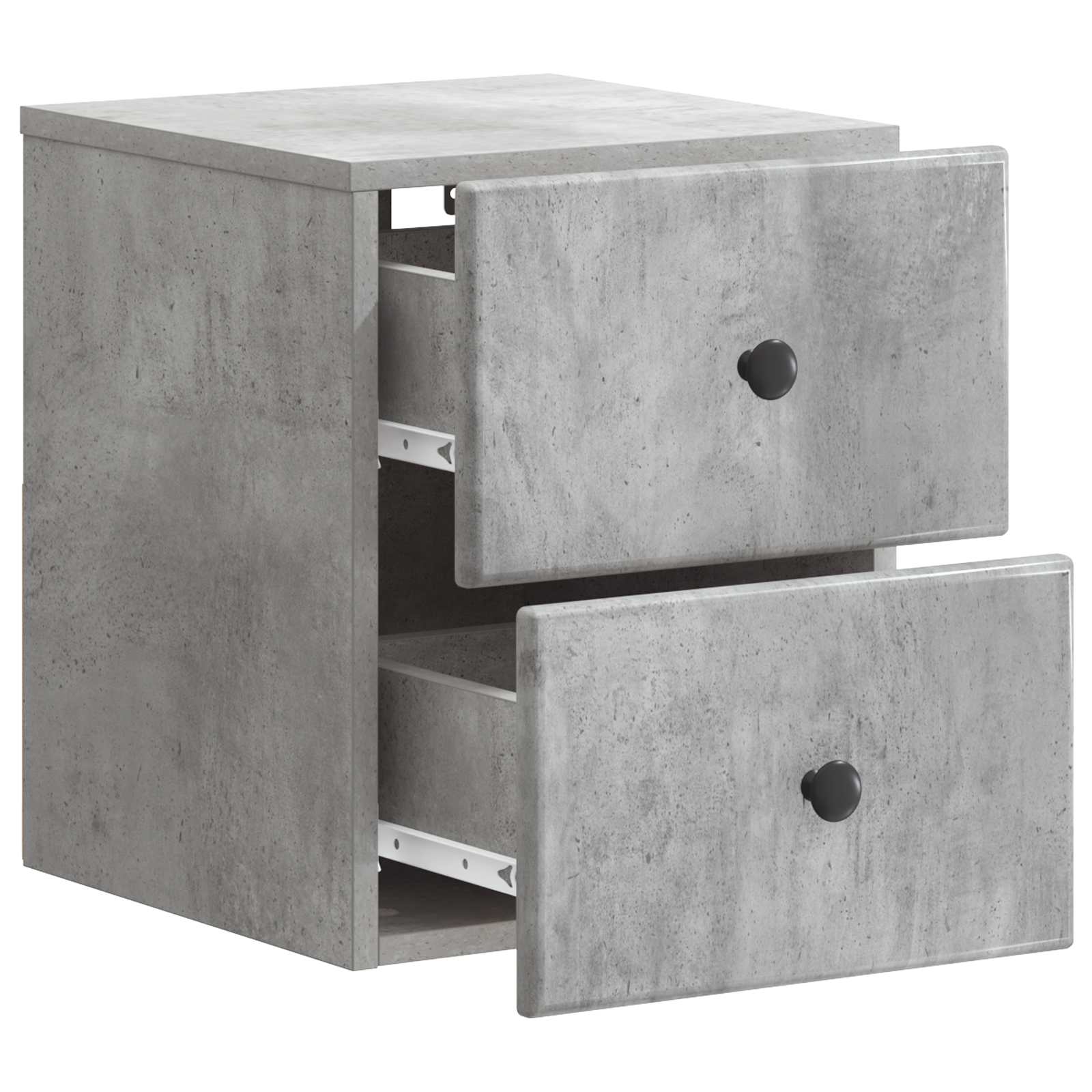 Nástěnný Noční Stolek 2 Pcs Betonově Šedá 34,5 X 33 X 40 Cm