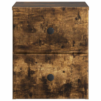 Nástěnný Noční Stolek 2 Pcs Kouřový Dub 34,5 X 33 X 40 Cm