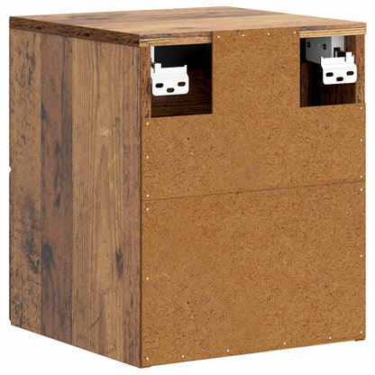 Nástěnný Noční Stolek 2 Pcs Staré Dřevo 34,5 X 33 X 40 Cm
