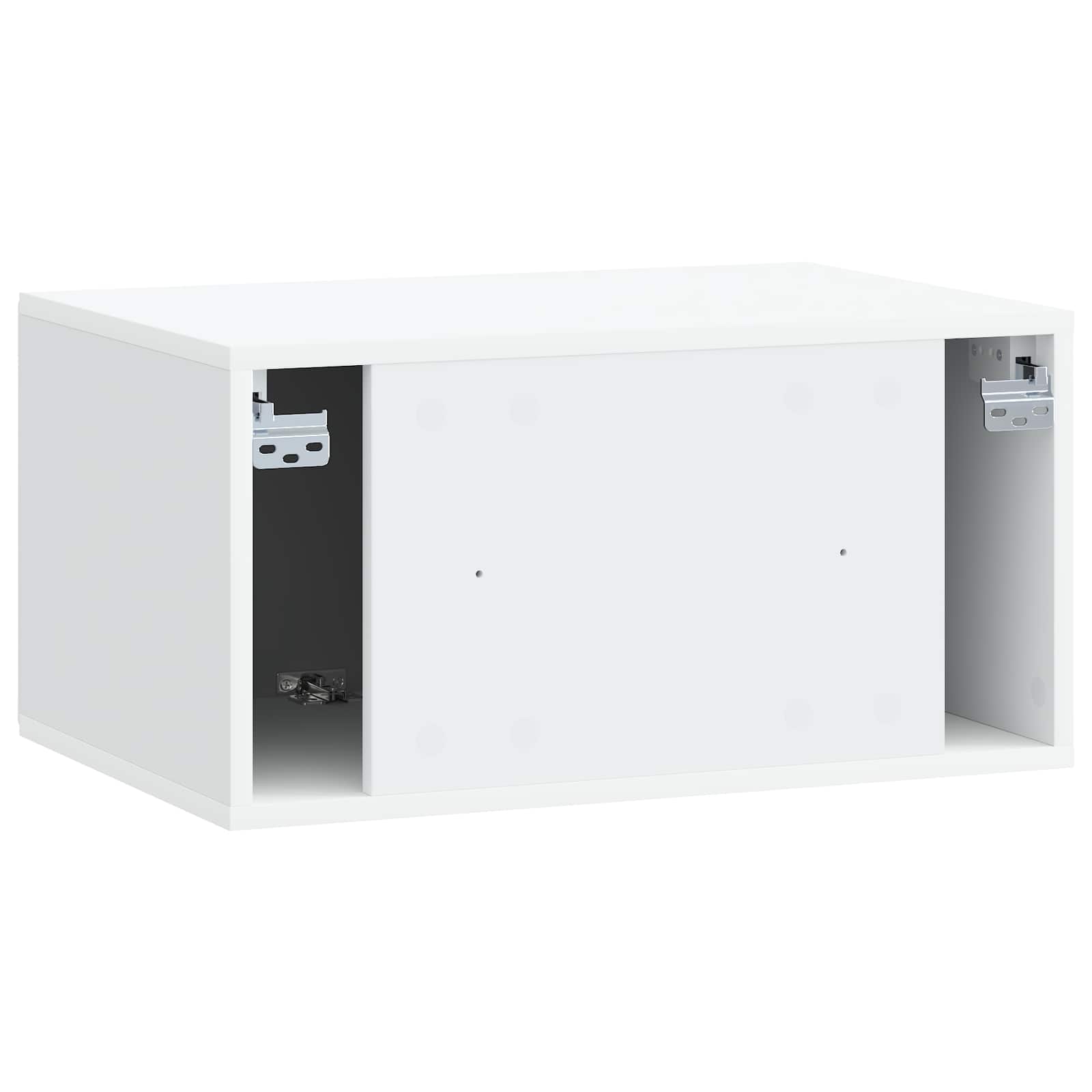 Nástěnná Tv Skříň 59,5 X 41 X 30 Cm Bílá Kompozitní Dřevo