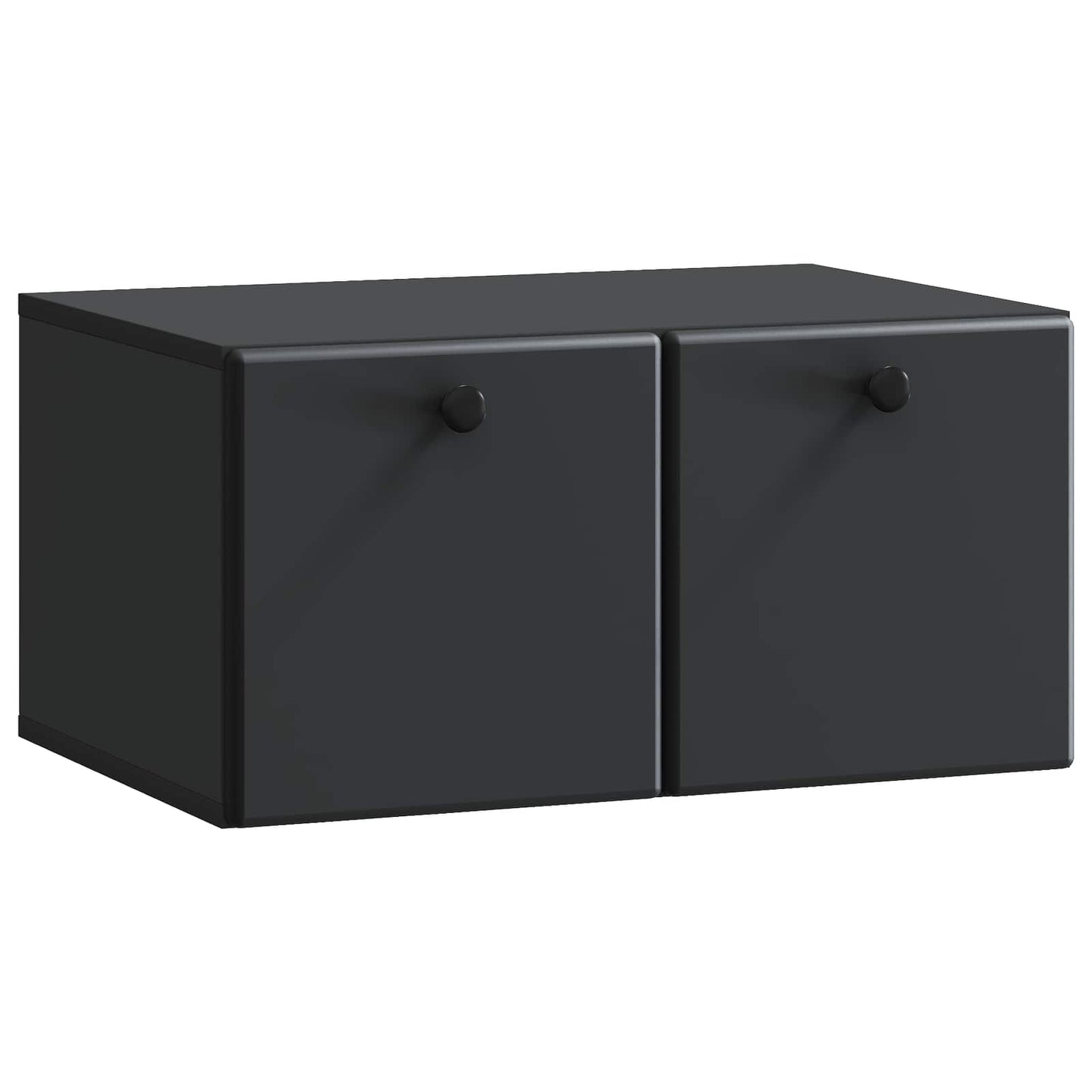 Nástěnná Tv Skříň 59,5 X 41 X 30 Cm Černá Kompozitní Dřevo