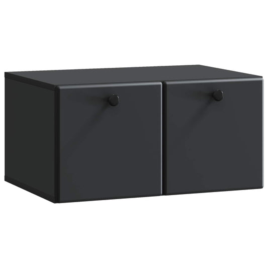 Nástěnná Tv Skříň 59,5 X 41 X 30 Cm Černá Kompozitní Dřevo