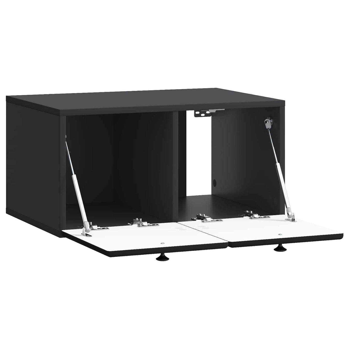 Nástěnná Tv Skříň 59,5 X 41 X 30 Cm Černá Kompozitní Dřevo