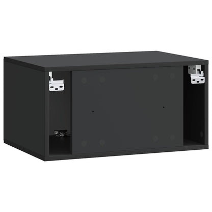 Nástěnná Tv Skříň 59,5 X 41 X 30 Cm Černá Kompozitní Dřevo