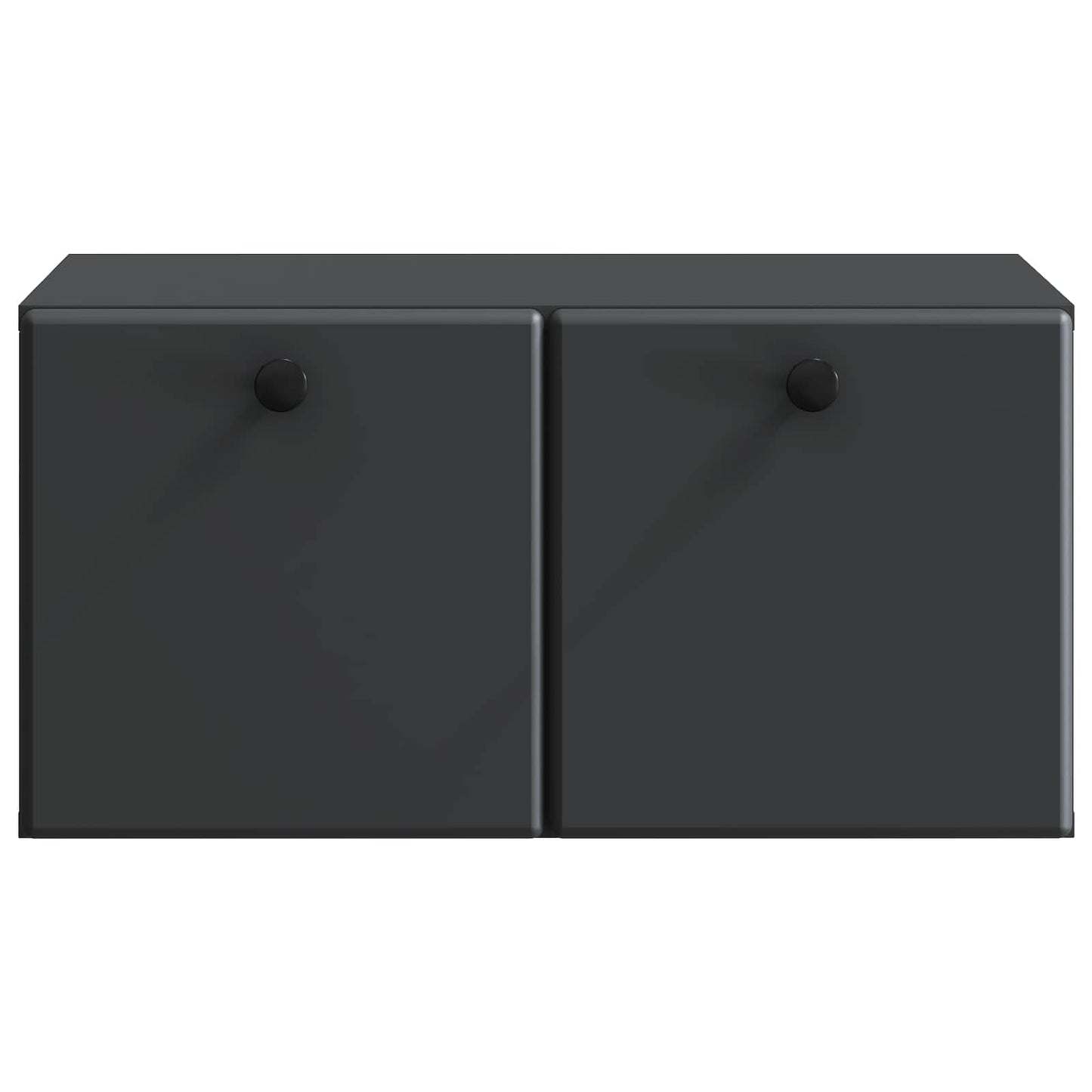 Nástěnná Tv Skříň 59,5 X 41 X 30 Cm Černá Kompozitní Dřevo