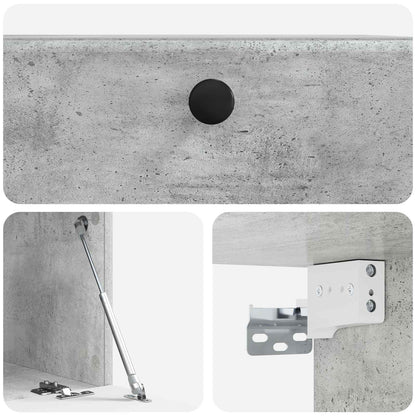 Nástěnná Tv Skříň 59,5 X 41 X 30 Cm Betonově Šedá
