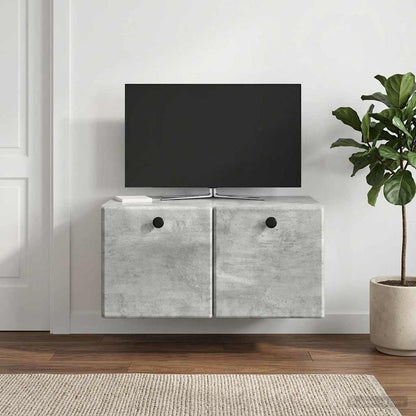 Nástěnná Tv Skříň 59,5 X 41 X 30 Cm Betonově Šedá