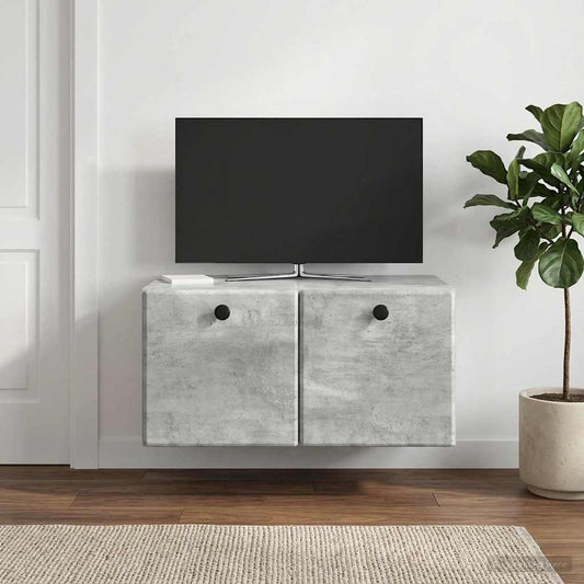 Nástěnná Tv Skříň 59,5 X 41 X 30 Cm Betonově Šedá