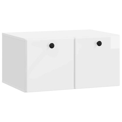 Nástěnná Tv Skříň 59,5 X 41 X 30 Cm Bílá S Vysokým Leskem