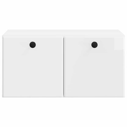Nástěnná Tv Skříň 59,5 X 41 X 30 Cm Bílá S Vysokým Leskem