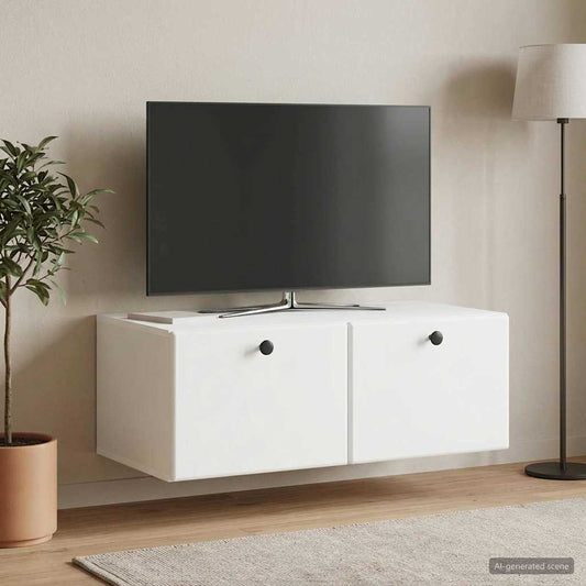 Nástěnná Tv Skříň 78,5 X 41 X 30 Cm Bílá Kompozitní Dřevo