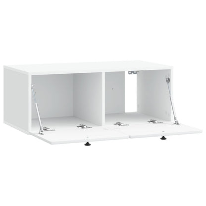Nástěnná Tv Skříň 78,5 X 41 X 30 Cm Bílá Kompozitní Dřevo