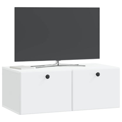 Nástěnná Tv Skříň 78,5 X 41 X 30 Cm Bílá Kompozitní Dřevo