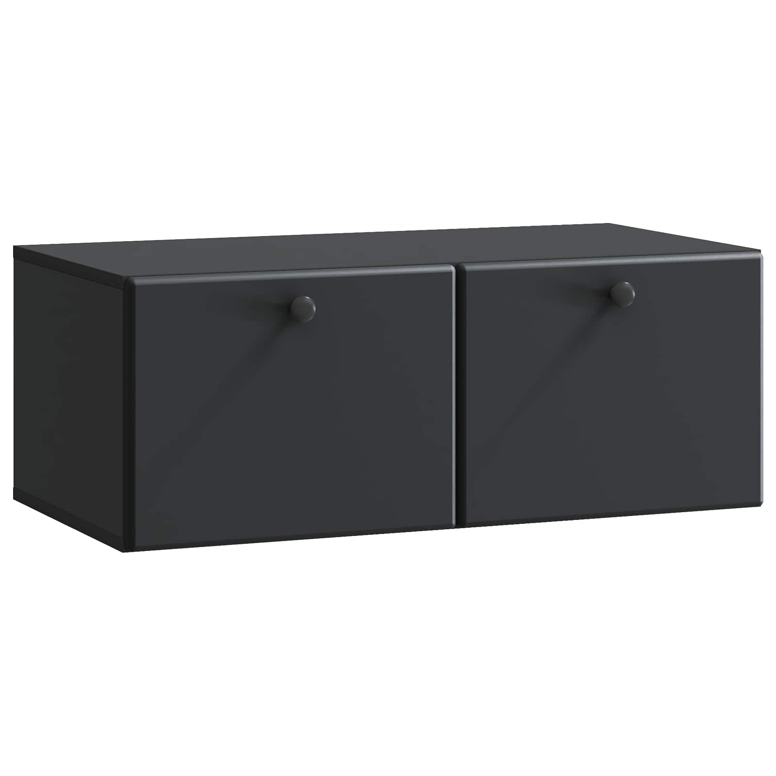 Nástěnná Tv Skříň 78,5 X 41 X 30 Cm Černá Kompozitní Dřevo