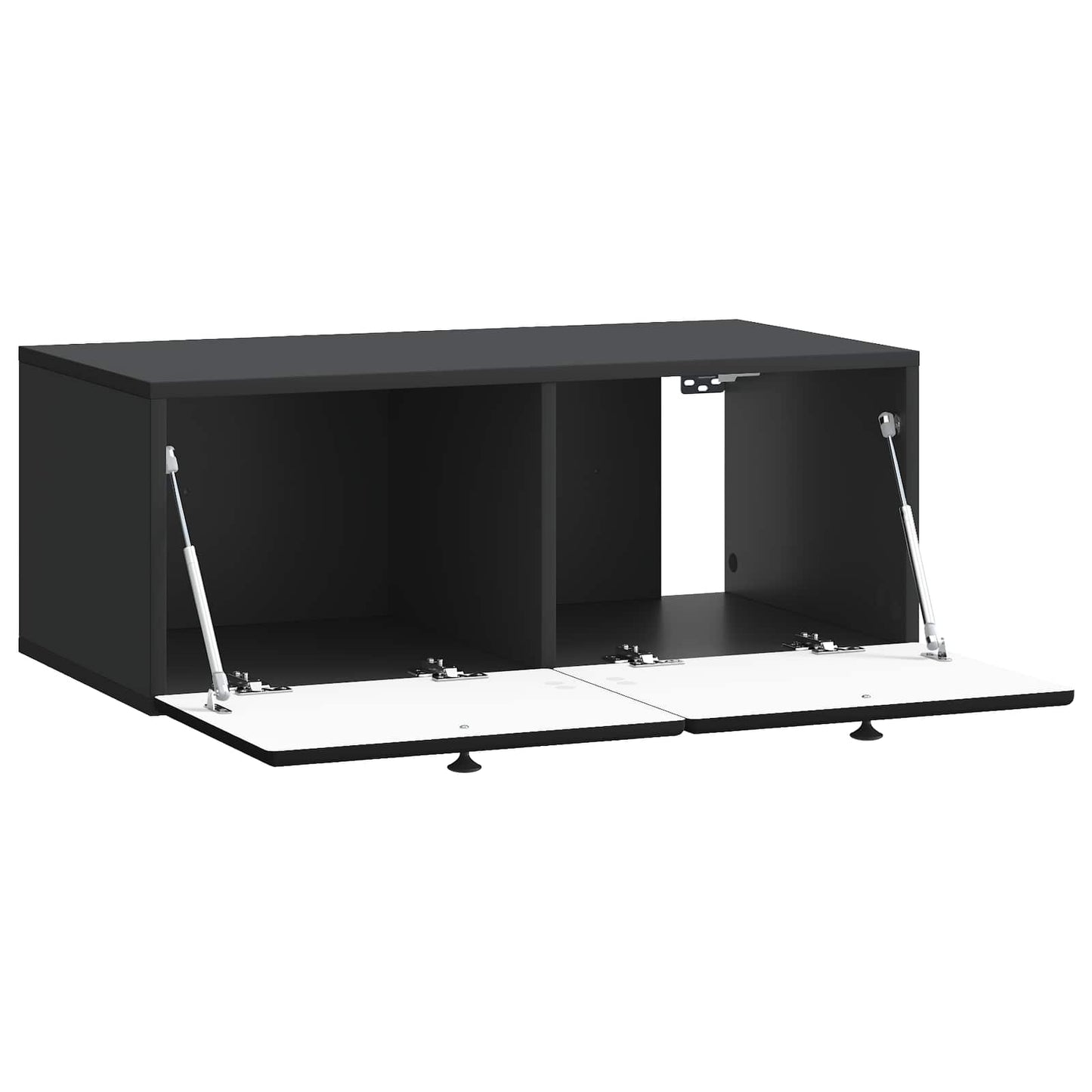Nástěnná Tv Skříň 78,5 X 41 X 30 Cm Černá Kompozitní Dřevo