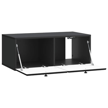 Nástěnná Tv Skříň 78,5 X 41 X 30 Cm Černá Kompozitní Dřevo
