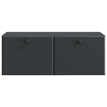 Nástěnná Tv Skříň 78,5 X 41 X 30 Cm Černá Kompozitní Dřevo