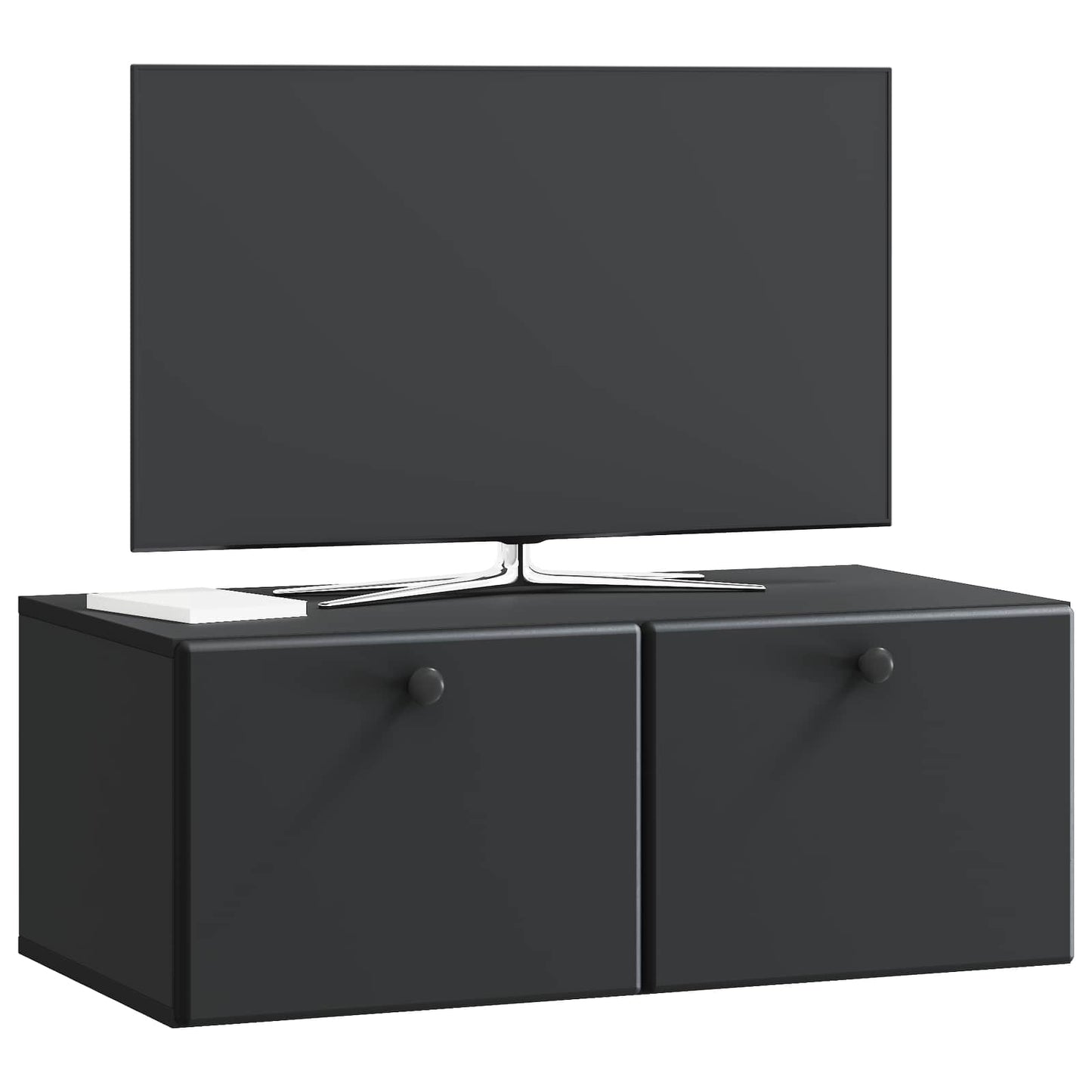 Nástěnná Tv Skříň 78,5 X 41 X 30 Cm Černá Kompozitní Dřevo