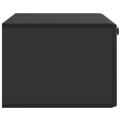 Nástěnná Tv Skříň 78,5 X 41 X 30 Cm Černá Kompozitní Dřevo