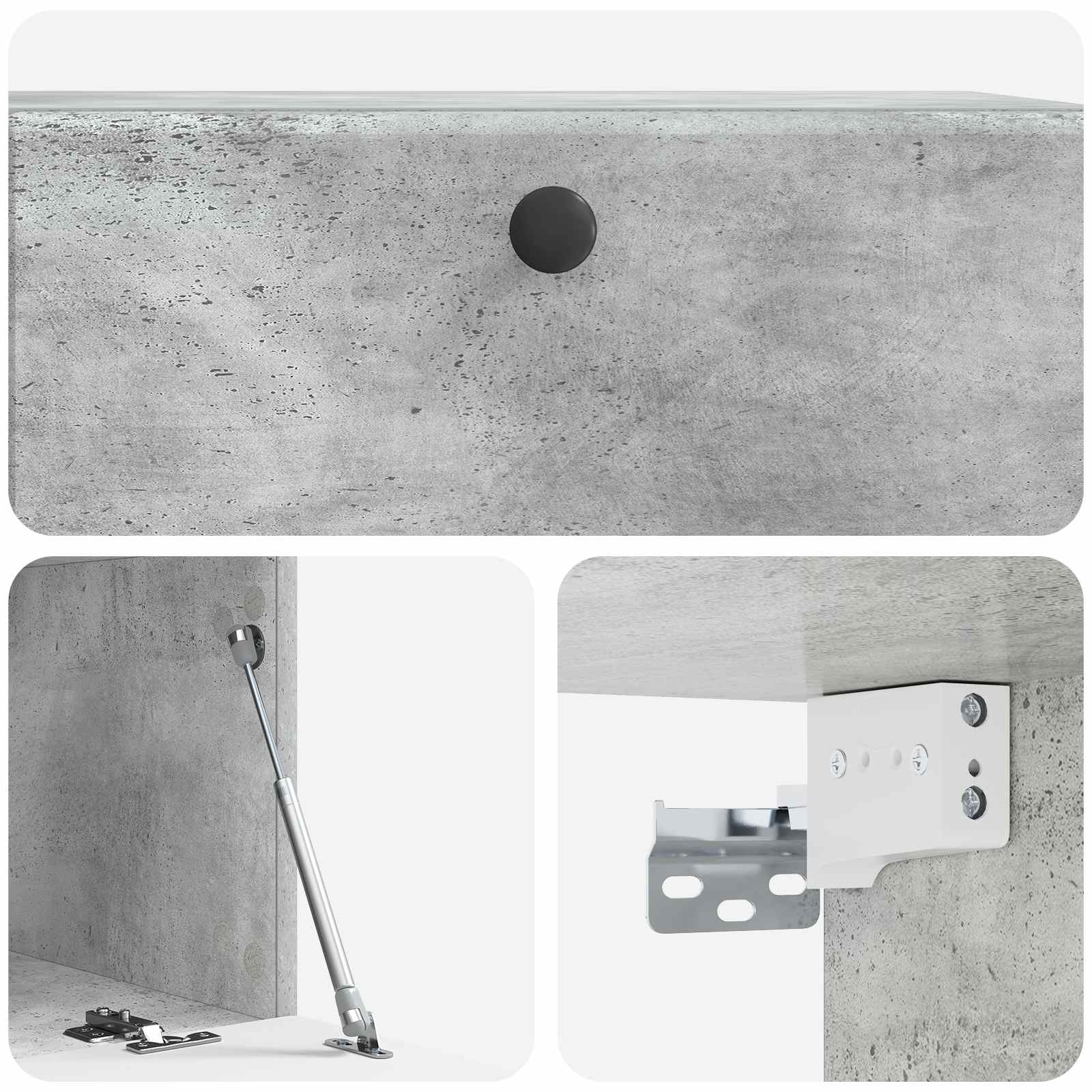 Nástěnná Tv Skříň 78,5 X 41 X 30 Cm Betonově Šedá