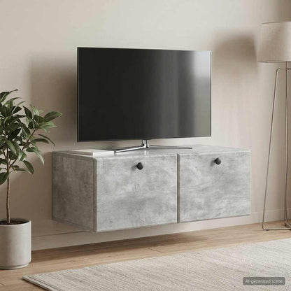 Nástěnná Tv Skříň 78,5 X 41 X 30 Cm Betonově Šedá