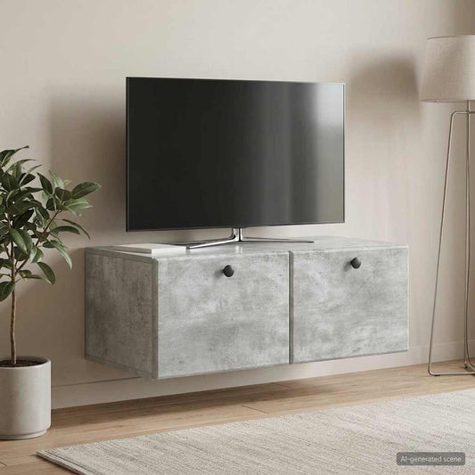 Nástěnná Tv Skříň 78,5 X 41 X 30 Cm Betonově Šedá
