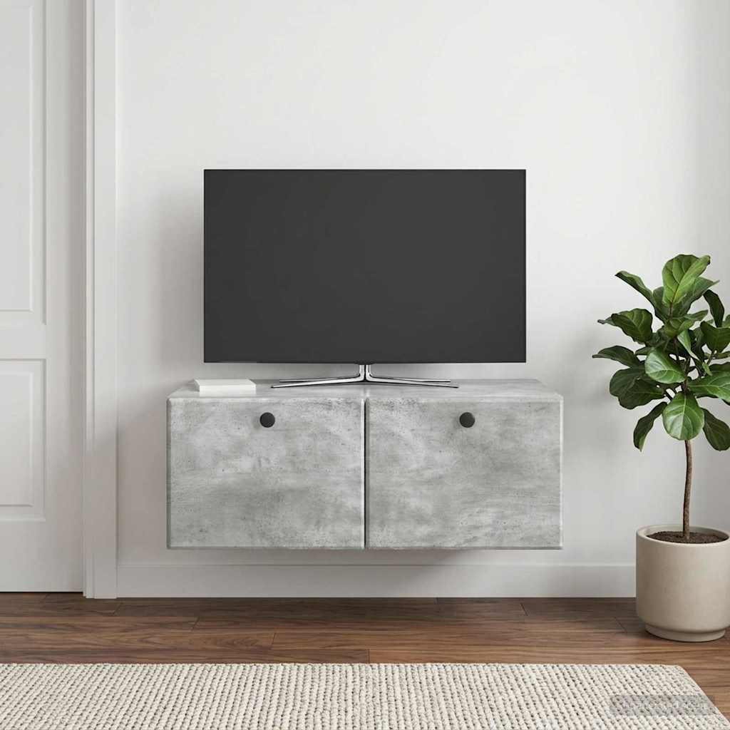 Nástěnná Tv Skříň 78,5 X 41 X 30 Cm Betonově Šedá