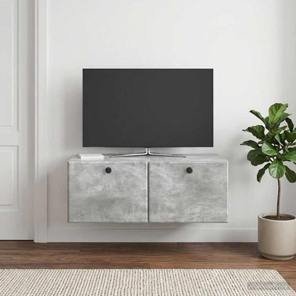 Nástěnná Tv Skříň 78,5 X 41 X 30 Cm Betonově Šedá