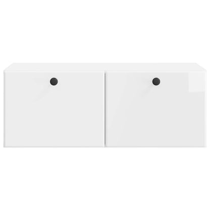 Nástěnná Tv Skříň 78,5 X 41 X 30 Cm Bílá S Vysokým Leskem