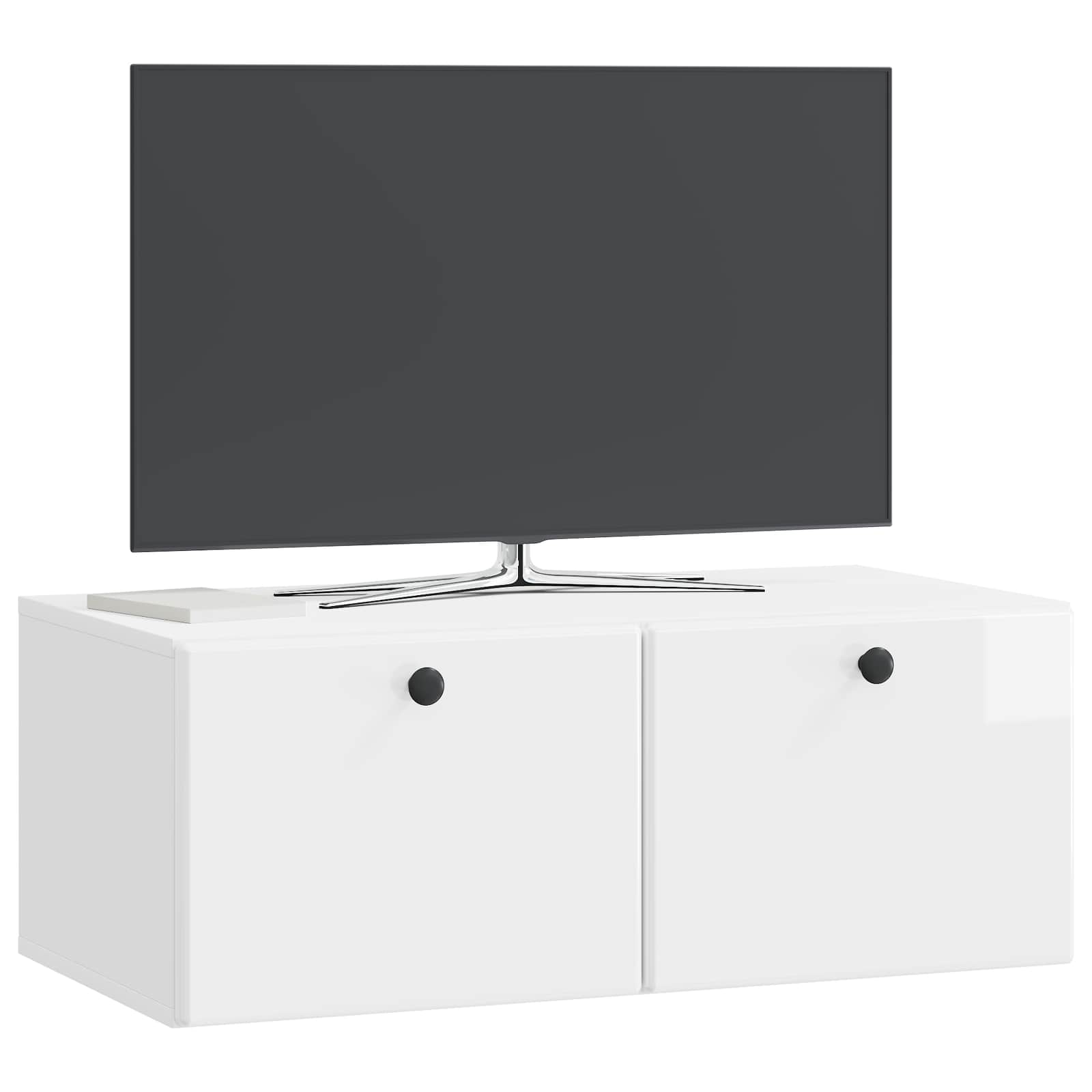 Nástěnná Tv Skříň 78,5 X 41 X 30 Cm Bílá S Vysokým Leskem