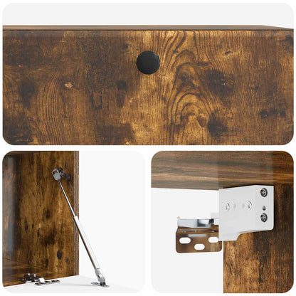 Nástěnná Tv Skříň 78,5 X 41 X 30 Cm Kouřový Dub