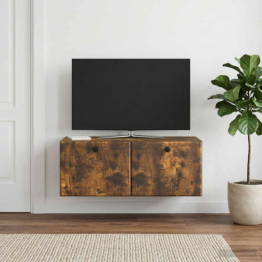 Nástěnná Tv Skříň 78,5 X 41 X 30 Cm Kouřový Dub