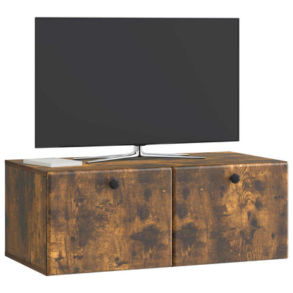 Nástěnná Tv Skříň 78,5 X 41 X 30 Cm Kouřový Dub