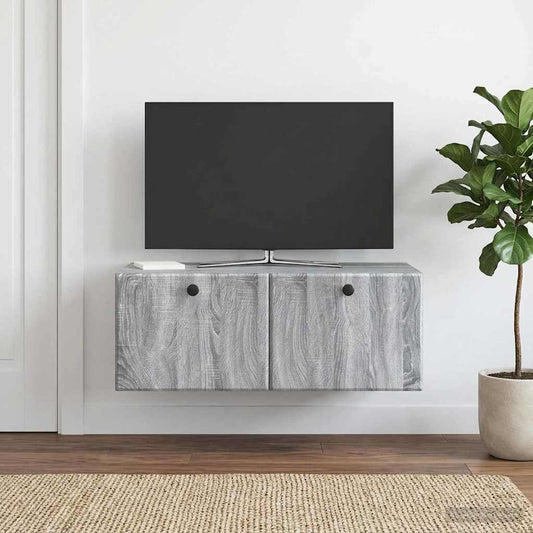 Nástěnná Tv Skříň 78,5 X 41 X 30 Cm Šedý Sonoma
