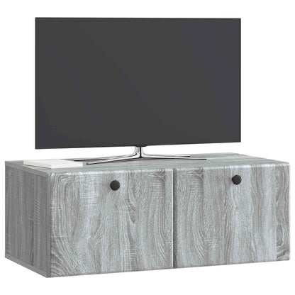 Nástěnná Tv Skříň 78,5 X 41 X 30 Cm Šedý Sonoma
