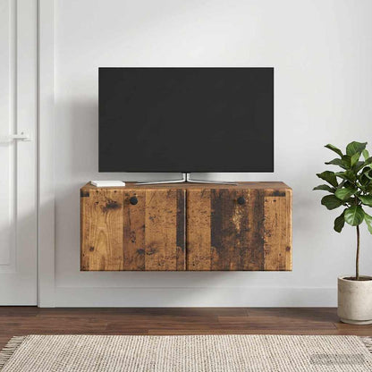 Nástěnná Tv Skříň 78,5 X 41 X 30 Cm Staré Dřevo
