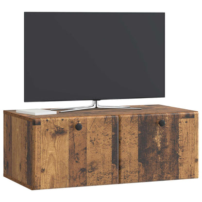 Nástěnná Tv Skříň 78,5 X 41 X 30 Cm Staré Dřevo